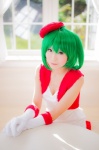 ahoge beret cosplay dress gloves green_hair macross macross_frontier mashiro_yuki ranka_lee vest rating:Safe score:1 user:nil!