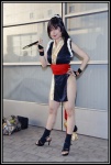 cosplay fan fatal_fury hair_ribbon kunoichi minegishi_saya pantyhose shiranui_mai rating:Safe score:1 user:pixymisa