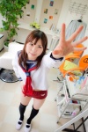bloomers blouse cosplay katou_mari kneesocks original sailor_uniform scarf school_uniform rating:Safe score:0 user:pixymisa
