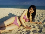 beach bikini hello_project_digital_books_52 michishige_sayumi ocean swimsuit rating:Safe score:0 user:nil!