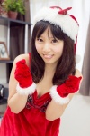 bow cleavage dress gloves koyomi santa_costume stocking_cap rating:Safe score:0 user:pixymisa