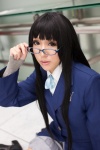 akiyama_mio blazer blouse cosplay glasses k-on! looking_over_glasses pleated_skirt ribbon_tie school_uniform skirt wakame rating:Safe score:0 user:pixymisa