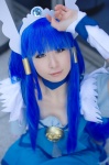 aoki_reika blue_hair cosplay cure_beauty detached_sleeves dress hairband makise_anji pretty_cure smile_precure! rating:Safe score:0 user:nil!