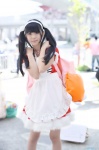 apron backpack bakemonogatari cosplay dress hachikuji_mayoi hairband ruzu twintails rating:Questionable score:0 user:nil!