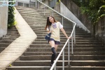blouse kneesocks pleated_skirt school_uniform shizuka_(ii) skirt sweater_vest rating:Safe score:1 user:nil!