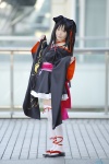 choker cosplay hairbows kimono machine-doll_wa_kizutsukanai myumyu thighhighs white_legwear yaya_(machine-doll) zettai_ryouiki rating:Safe score:1 user:nil!
