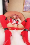 babydoll bed collar cosplay garter_belt hanamura_misaki kaname_madoka leash panties pink_hair puella_magi_madoka_magica thighhighs twintails rating:Questionable score:0 user:nil!