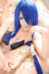 ahoge bikini_top blue_hair cleavage cosplay ikkitousen kanu_unchou kibashi swimsuit rating:Safe score:2 user:nil!