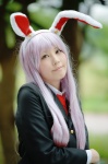 animal_ears blazer blouse bunny_ears cosplay fox_ears purple_hair reisen_udongein_inaba satori school_uniform tie touhou rating:Safe score:1 user:nil!