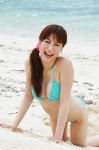 beach bikini cleavage ocean ponytail sugimoto_yumi swimsuit wpb_124 rating:Safe score:0 user:nil!