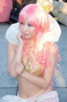 beads bikini_top cleavage cosplay ichigosaki_maron one_piece pink_hair princess_shirahoshi swimsuit tiara rating:Safe score:0 user:pixymisa