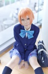 blazer blouse bookbag cosplay hoshizora_rin kneesocks love_live!_school_idol_project orange_hair pleated_skirt risako school_uniform skirt rating:Safe score:0 user:nil!