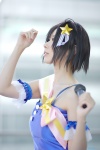 cosplay dress hair_ornament idolmaster kikuchi_makoto microphone shina_yutsugu rating:Safe score:0 user:nil!