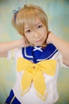 blonde_hair cosplay kyarii nekomiya_nono pleated_skirt sailor_uniform school_uniform skirt yotsunoha rating:Safe score:0 user:nil!