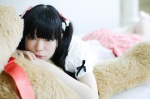 bed blouse cosplay miyabi original skirt socks stuffed_animal teddy_bear twintails rating:Safe score:1 user:nil!