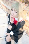 blonde_hair bow cosplay dress kneesocks miyanokouji_mizuho otome_wa_boku_ni_koishiteru yae_maiko rating:Safe score:1 user:pixymisa