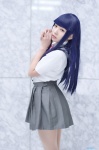 blouse blue_hair cosplay furude_rika higurashi_no_naku_koro_ni nayu pantyhose pleated_skirt school_uniform sheer_legwear skirt suspenders rating:Safe score:0 user:nil!
