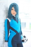 ari blue_hair bodysuit cosplay gloves inazuma_eleven kazemaru_ichirouta rating:Safe score:0 user:nil!