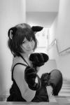 animal_ears black_&_white cat_ears cosplay dress enacat_(black_version) enako garter_belt original paw_gloves thighhighs zettai_ryouiki rating:Safe score:1 user:nil!
