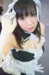 apron cleavage cosplay cyborg_nene detached_sleeves dress hairband kore_ga_watashi_no_goshujin-sama kurauchi_anna maid maid_uniform rating:Safe score:1 user:nil!