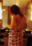 bathroom bra darn_tarn dress hoshino_aki mirror polka_dots top_down rating:Safe score:0 user:nil!
