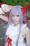 al_azif cosplay demonbane dress purple_hair ribbons yuzuki_aya_(ii) rating:Safe score:1 user:nil!