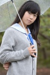 blouse braid cardigan nanaka_amanonanae rain scarf umbrella rating:Safe score:0 user:pixymisa