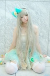 blonde_hair cosplay dress garter_belt hairbow makise_anji original thighhighs zettai_ryouiki rating:Safe score:1 user:nil!