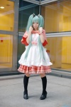 apron aqua_hair bad∞end∞night_(vocaloid) cosplay crinoline dress hatsune_miku kneesocks maitako shawl twintails vocaloid rating:Safe score:0 user:pixymisa