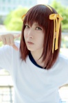 cosplay gym_uniform hairband hair_ribbons narihara_riku suzumiya_haruhi suzumiya_haruhi_no_yuuutsu tshirt rating:Safe score:0 user:nil!