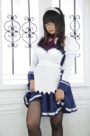 apron black_legwear chocoball chokomania_3 cosplay dress dress_lift glasses hairband maid maid_uniform pantyhose suzumiya_haruhi_no_yuuutsu waitress rating:Safe score:4 user:nil!