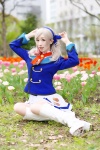 aikatsu! blazer blonde_hair blouse boots cosplay hairband kurosawa_rin mai pantyhose pleated_skirt school_uniform sheer_legwear skirt rating:Safe score:0 user:nil!