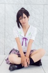 cosplay hentai_ouji_to_warawanai_neko kneesocks nasuvi pantyhose pleated_skirt ponytail sailor_uniform school_uniform skirt tsutsukakushi_tsukushi rating:Safe score:0 user:pixymisa