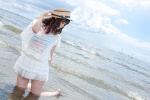 blouse straw_hat swimsuit tometo_kamu wrap_skirt rating:Safe score:0 user:pixymisa