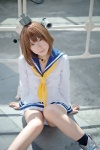 boots cosplay kantai_collection panties reco sailor_dress socks yukikaze_(kantai_collection) rating:Safe score:2 user:nil!