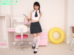 costume glasses halter_top kijima_noriko miniskirt notebook plaid school_uniform skirt thighhighs tie rating:Safe score:0 user:nil!