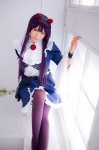 blouse cosplay gokou_ruri hairband mashiro_yuki miniskirt ore_no_imouto_ga_konna_ni_kawaii_wake_ga_nai pantyhose purple_hair purple_legwear shawl skirt rating:Safe score:0 user:nil!