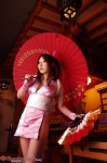 cosplay fan gauntlets hairbow kimono king_of_fighters kunoichi saku shiranui_mai umbrella rating:Safe score:1 user:nil!