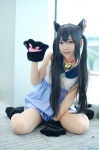 animal_ears asae_ayato bell cat_ears catgirl cat_paws cosplay dress hair_ties k-on! nakano_azusa pantyhose tail twintails rating:Safe score:2 user:pixymisa