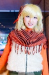 blonde_hair blouse cosplay flareon pokemon sachiko scarf shorts tail vest rating:Safe score:0 user:pixymisa