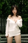 bikini_bottom cleavage kitamura_hitomi shirt_pull sweater swimsuit rating:Safe score:1 user:nil!