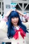 blue_hair bow chippi cosplay heartcatch_precure! kurumi_erika plushie pretty_cure school_uniform rating:Safe score:0 user:pixymisa