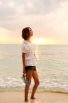 beach blouse dgc_0929 nao_(iv) ocean shorts wet rating:Safe score:1 user:nil!