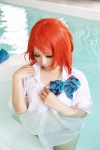 blouse cosplay higurashi_ran love_live!_school_idol_project m_vol.1 nishikino_maki pool red_hair school_uniform wet rating:Safe score:4 user:nil!
