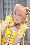 corset cosplay double_bun fingerless_gloves hoshizora_rin koyomi love_live!_school_idol_project orange_hair pleated_skirt skirt rating:Safe score:0 user:nil!