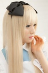 alice_in_wonderland alice_(wonderland) apron blonde_hair cosplay dress hairbow rummy usakichi rating:Safe score:2 user:nil!