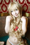 blonde_hair braid cosplay hanamura_misaki kirisame_marisa topless touhou rating:Questionable score:2 user:nil!