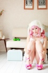 animal_ears bunny_ears bunny_girl bunny_outfit camisole collar koyuki pink_hair rating:Safe score:1 user:lolzin