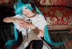 aqua_hair cosplay dress hatsune_miku tachibana_sakura thighhighs twintails vocaloid zettai_ryouiki rating:Safe score:1 user:pixymisa