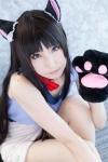 akiyama_mio animal_ears blouse bowtie cat_ears catgirl cat_paws cosplay k-on! pantyhose skirt tail yuushi rating:Safe score:1 user:pixymisa